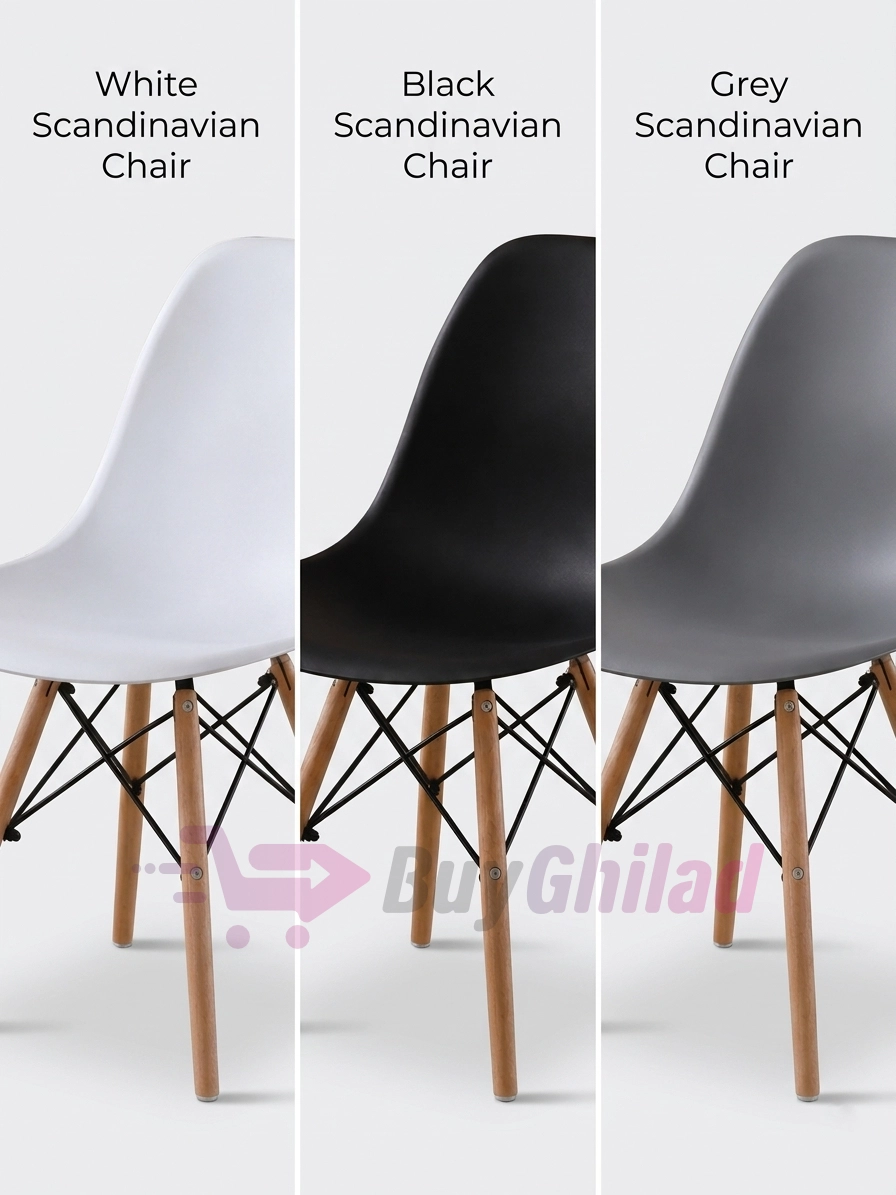 Variations de couleurs Chaise Scandinave Eames Style Noir Blanc Gris - BuyGhilad